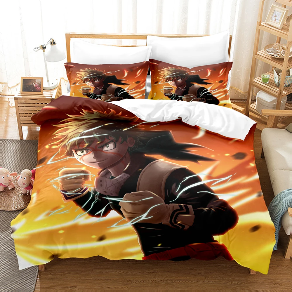 My hero academia Bedding Set Single Twin Full Queen King Size Cartoon Bed Set Aldult Kid Bedroom Duvetcover Sets 3D Anime 034 