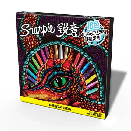 Лидер продаж! Новые перманентные Маркеры Sharpie 31993 набор из 12 цветов 18 24 цветов|12