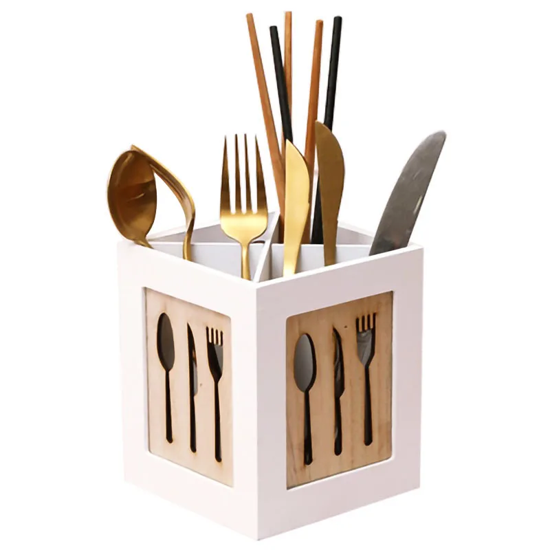 

Wooden Storage Box Multifunctional Tableware Box for Tableware Chopsticks Fork Spoon Organizer Holder Kitchen Storage Container