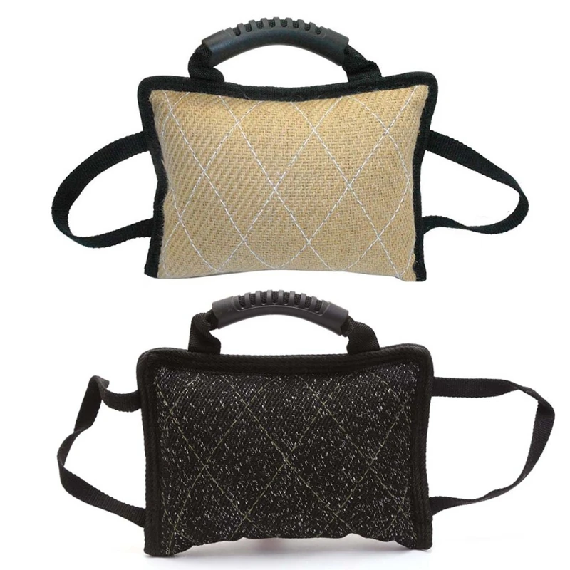 

Durable Linen Dog Biting Pillow with Handle for German Shepherd Medium Large Dogs Training Household Outdoor Pet Entertainment I