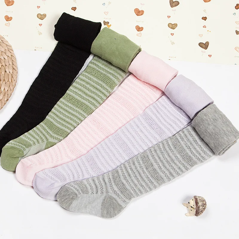 

19 Spring And Summer Open File Thin Panty-hose for Kids mian wang yan Breathable Baby Leggings Children Socks Girls Tights