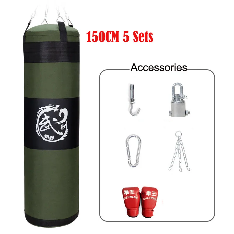 Sacco da boxe da boxe da 150cm 40KG, sacco di sabbia Sanda per adulti, sacco da boxe Fitness Muay Thai Taekonda, sacco di sabbia da allenamento per boxe da palestra