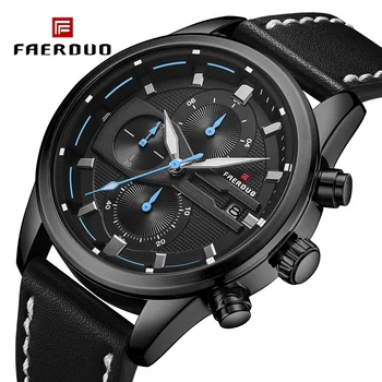 

Luxury Quartz Men Watch Luninous Leather Band Casual Calendar Sports Running Waterproof Boy Man Wristwatch Relogio Masculino