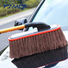 Car Wash Brush Dust Removal Brush Fibre Broom Rotating Mop Telescoping Long Handle Car Cleaning Tools Car Accessories Xammep