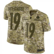 Все сшитые Питтсбург качественные мужские Steelers JuJu Smith-Schuster camo jersey