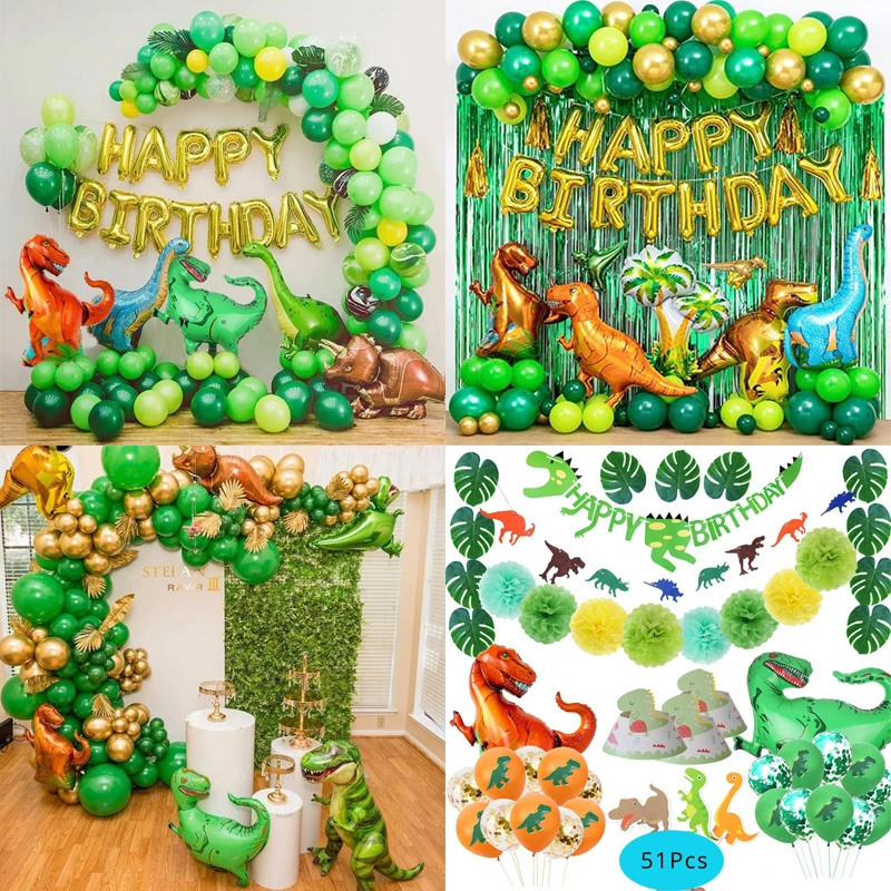 Dinosaur Party Supplies Little Dino Party Theme Decorations Banner Balloon Set for Kids Boy 1st Birthday.jpg