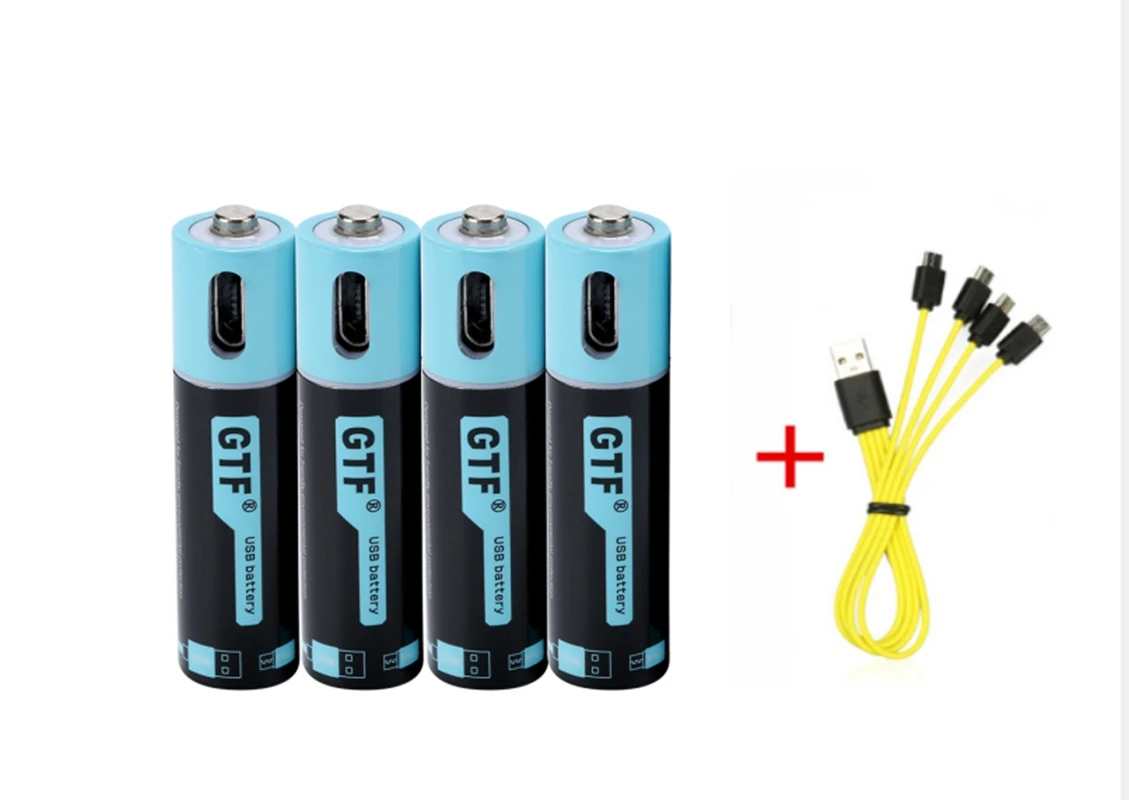 4pcs AAA usb GTF емкость USB аккумуляторная батарея AAA батарея 450mAh 1,5 V 675mwh пульт дистанционного управления игрушки батареи - Цвет: 4pcs AAA usb