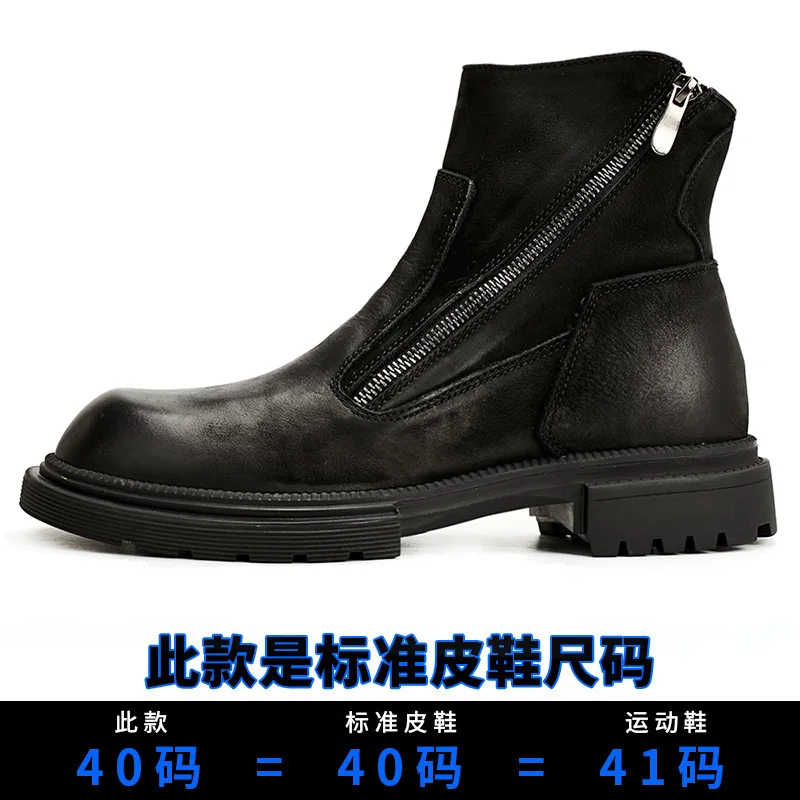 Fashion Men Chelsea Boots Casual Shoes Designer Shoes Mens Genuine Leather Cowhide Autumn Winter Ankle Boots Combat Boots Mens