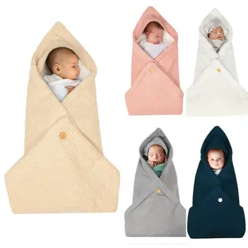 

Newborn Baby Infant Swaddle Wrap Warm Blanket Soft Knitting Flannel Sleeping Bag