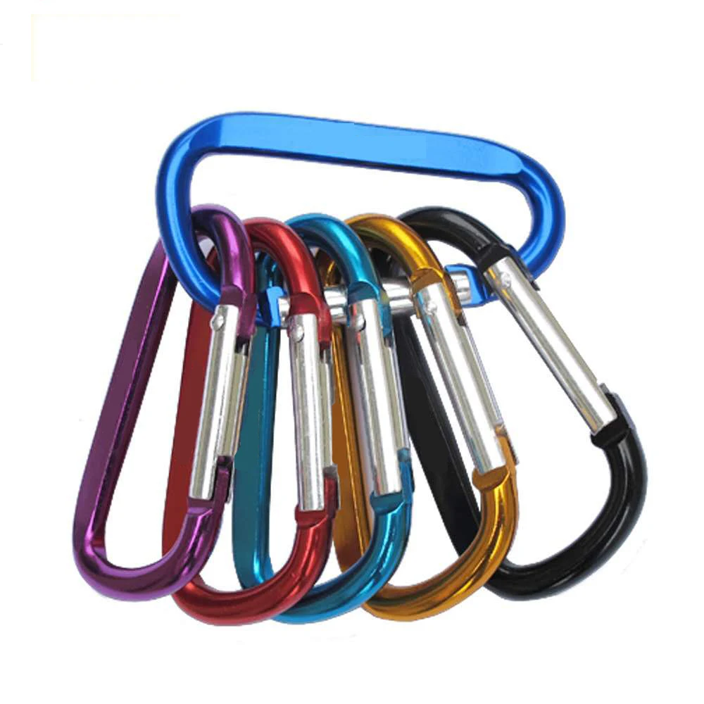 

Aluminum Alloy Carabiner D Buckle Keychain Outdoor Camping Climbing Snap Clip Lock Buckle Hook Fishing Multi Tools 6 Colors for