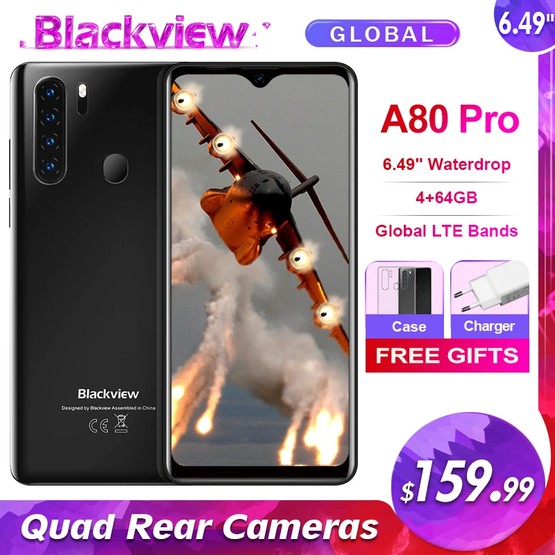 Blackview A80 Pro смартфон 4 Гб + 64 ГБ Восьмиядерный экран 6 49 дюйма | Мобильные телефоны и