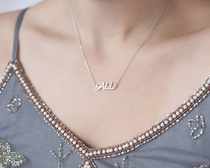 Lateefah индивидуальное именное ожерелье из нержавеющей стали индивидуальное колье с буквами ожерелье s для женщин девушек воротник романтический
