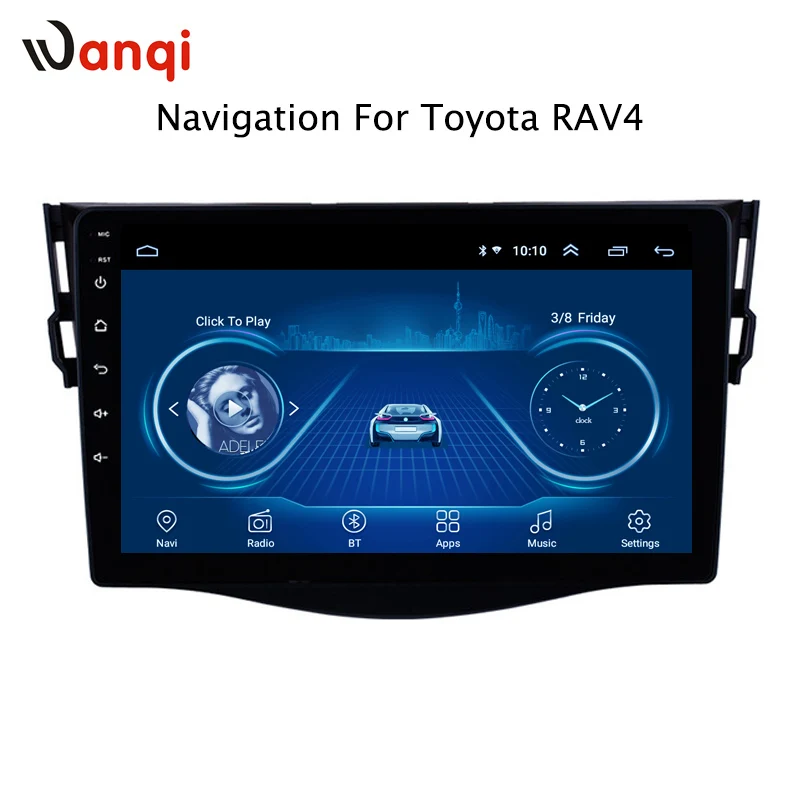 9 дюймовый автомобильный GPS навигатор wanqi 8 1 для Toyota RAV4 2007 2012 с поддержкой стерео