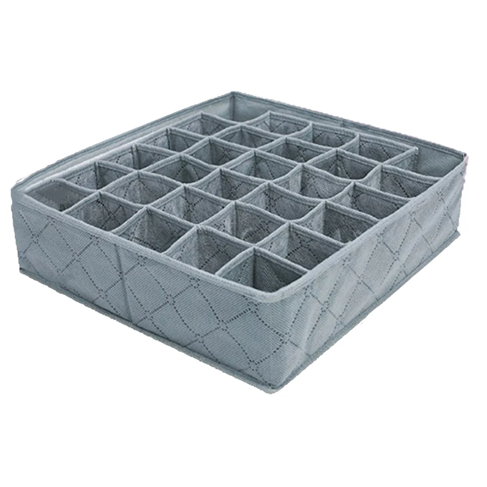 30 Grids Bamboo Charcoal Storage Box Fold Underwear Ties Socks Drawer Organizer