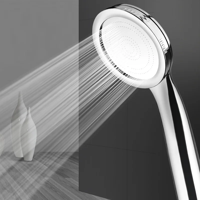 

Net Teng Thin Plating Shower Supercharge Water-Saving Shower Nozzle Set Hand-Held Nozzle Washable Shower Head Factory