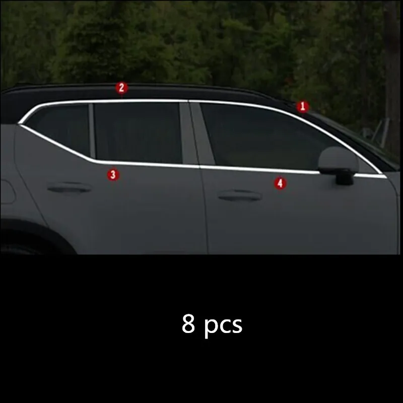 Stainless steel window cover trim decoration accessories for Volvo XC40