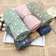 Детский осенне-зимний удобный мягкий шарф со звездами, милые шарфы для девушек