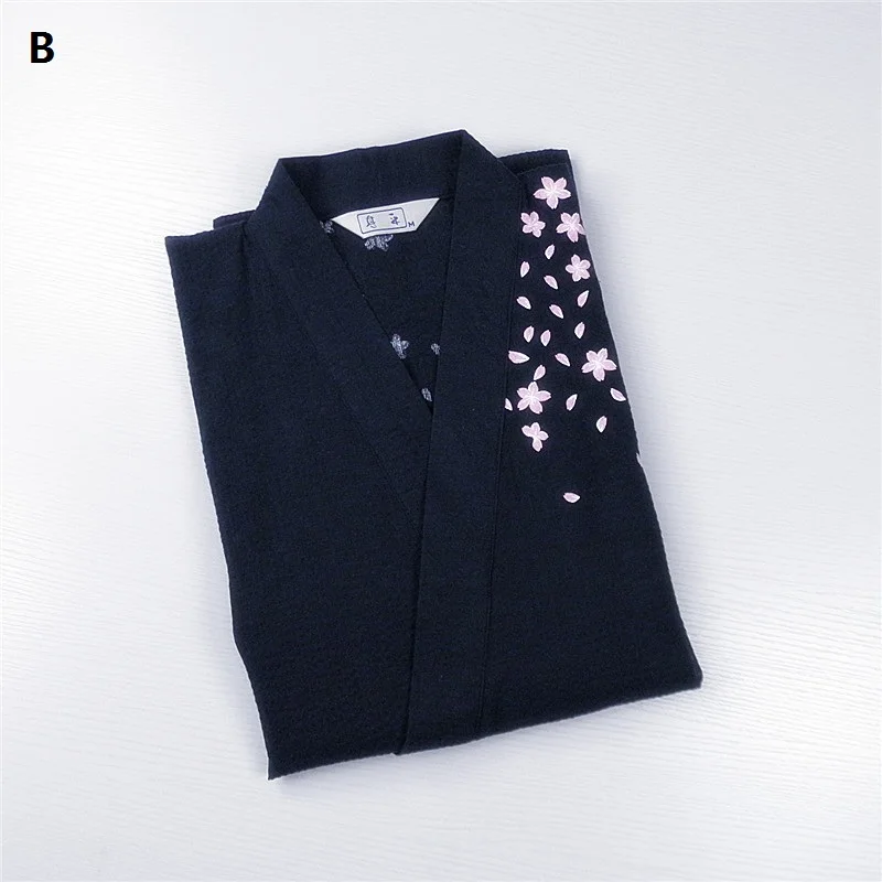 Men Japanese Kimono Yukata Bathrobe Tracksuit Pajamas Set Top Pants Flower Tiger Patterned Summer