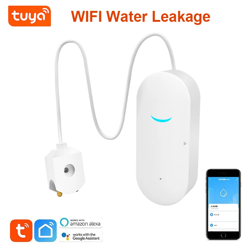 Precio reducido Tuya Wifi inteligente fugas de agua alarma independiente WIFI fuga de agua Detector Sensor de alerta de inundación de desbordamiento inteligente sistema de alarma de seguridad qxQKMzXXEmL