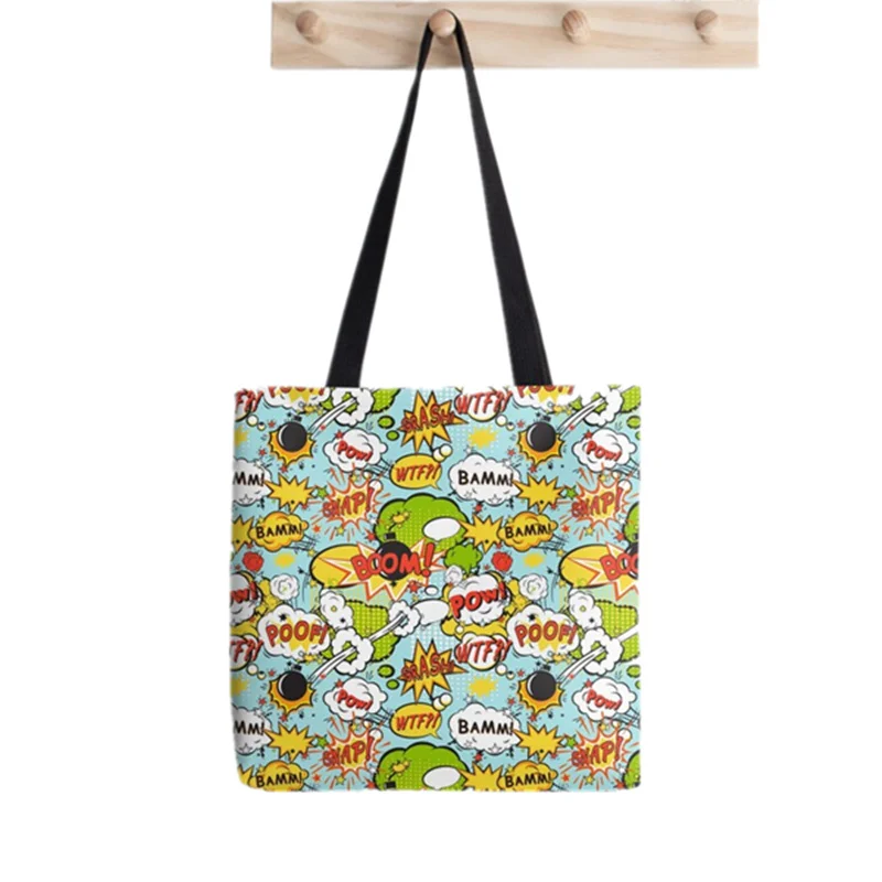 Shopper COSMIC LOVER Color version printed Tote Bag women Harajuku shopper handbag girl Shoulder shopping bag Lady Canvas Bag