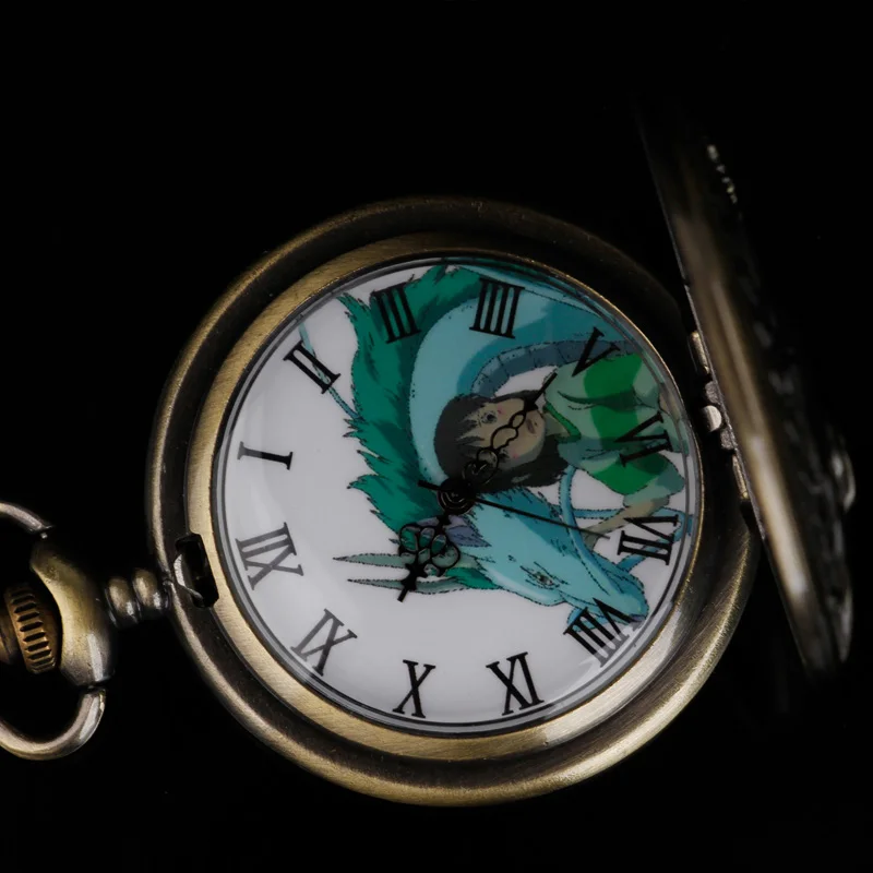 Anime Themed Quartz Pocket Watch 컬러 다이얼 숙녀 친구 어린이 선물 시계 목걸이 체인 cadeau femme
