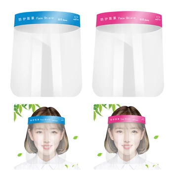 

2PC Protective Adjustable Anti Droplet Dust-proof Full Face Cover Mask Visor Shield Droplet virus Windproof Face Shield Washable