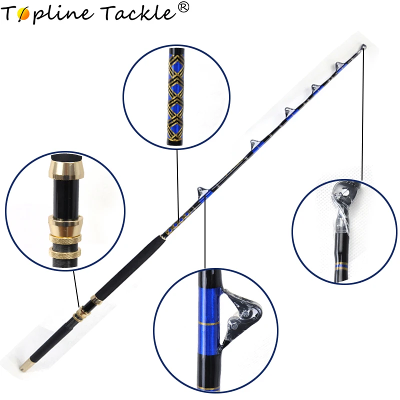 2020 TopLine Tackle FX80130 рыболовная удочка из нейлона с прямым ягодицом для троллинга