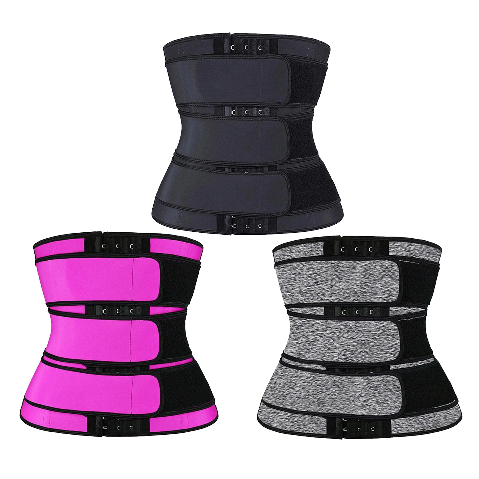 Neoprene 3 Belt Waist Trainer Corset Belt Body Shaper Women Slimming Waist Curve Shaper Trimmer Band Neoprene 3 Belt Waist Trainer Corset Belt Body Shaper Women Slimming Waist Curve Shaper Trimmer Band