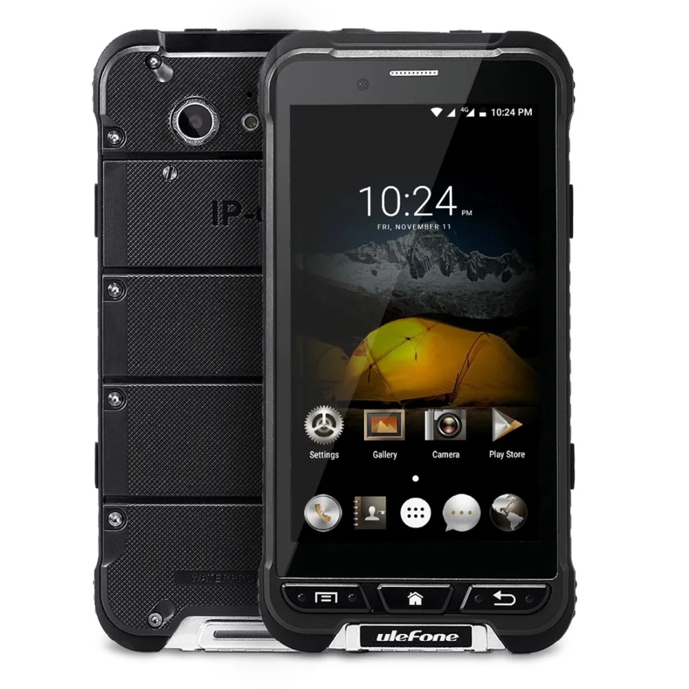 Ulefone Armor IP68 водонепроницаемый пылезащитный Android 6,0 мобильный телефон MTK6753 Восьмиядерный 3G+ 32G 4G LTE 13 МП 4,7 дюймов 3500 мАч NFC OTG - Цвет: black