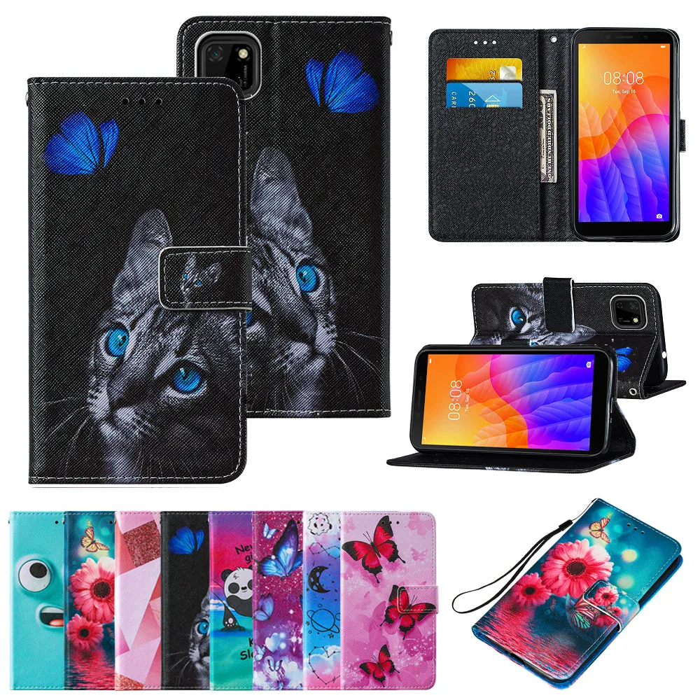Чехол из искусственной кожи для Huawei Honor 9S откидной Чехол-бумажник Y5P Y6P P Smart 2020