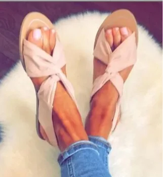 

2020 Plus Size 35-44 Women Sandals Female Shoes Woman Summer Flat Comfortable Sandals Ladies Slip-on Flat Sandals Women Sandals
