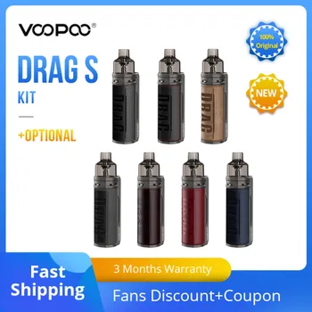 

[New] VOOPOO Drag S Kit Box Mod Pod Vape Electronic Cigarette Pod System Minifit Vaporizer Mech Mod Smok Drag Elec-Cigarettes