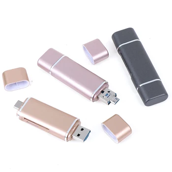 

5 In 1 USB 3.1 Type-C TF micro memory card reader usb c micro usb phone