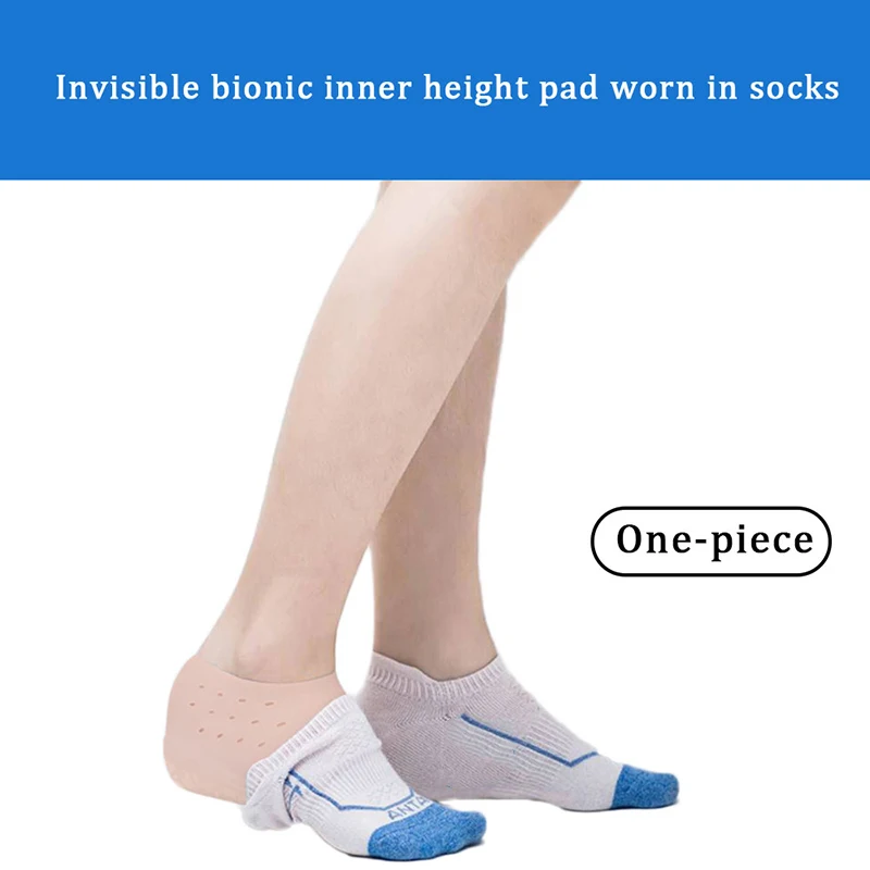 

Useful Invisible Height Lift Heel Pad Sock Liners Increase Insole Pain Relieve Tool O66