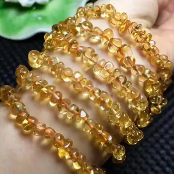 

Genuine Natural Citrine Quartz Crystal Beads Bracelet