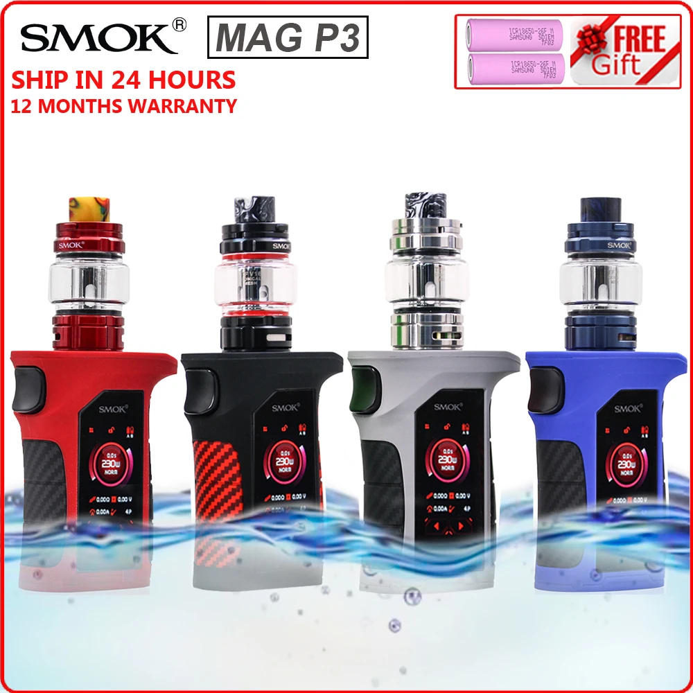 Оригинальный SMOK Mag P3 230 Вт TC Kit Водонепроницаемый Бокс мод для электронных сигарет