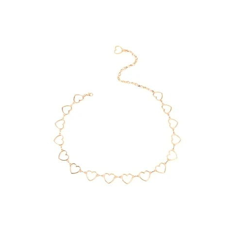 Fashion Simple Gold Hollow Heart-shaped Adjustable Waist Chain Jewelrys Body Chains For Women Bohemia 2020 Chain Party Gift