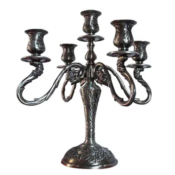 

Luxury Metal Candle Holders Wrought Iron Retro Five Head Candle Holders Dinner Tables Vintage Porta Velas Home Decor EB50ZT