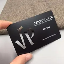 Лазерная гравировка из нержавеющей стали черная металлическая визитная карточка