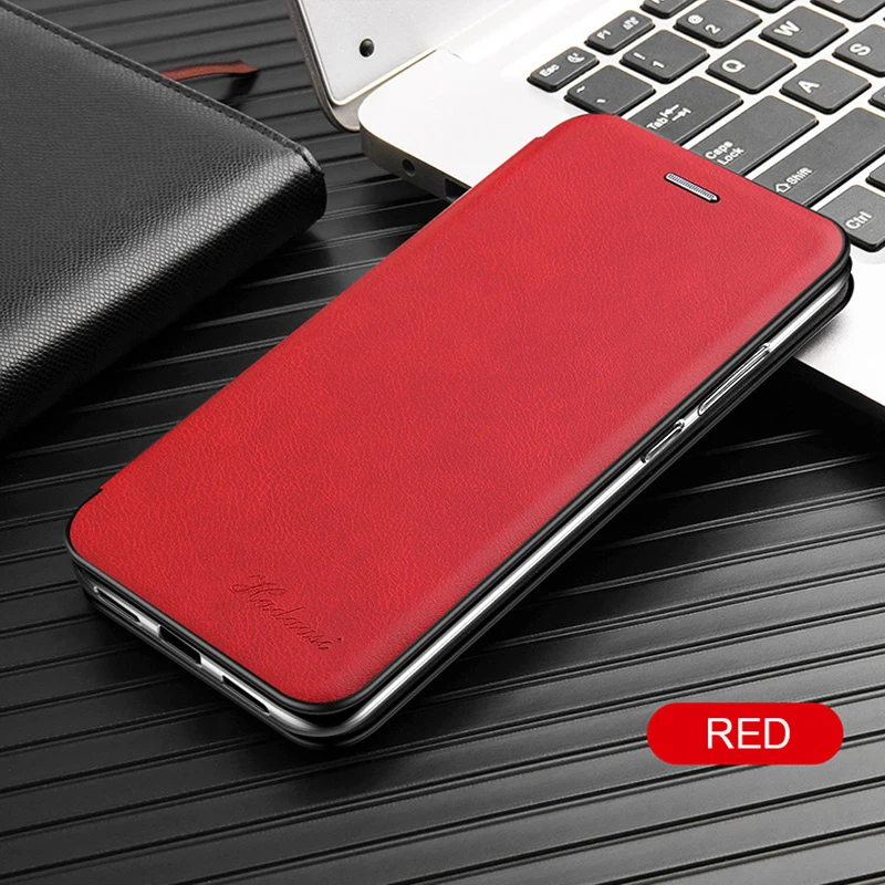 Red Роскошный кожаный чехол-книжка для xiaomi redmi note 8 t 8 t с подставкой и бумажником, чехол для телефона xiomi xaomi redmi note 8 7 6 5 pro, чехол - Цвет: Red