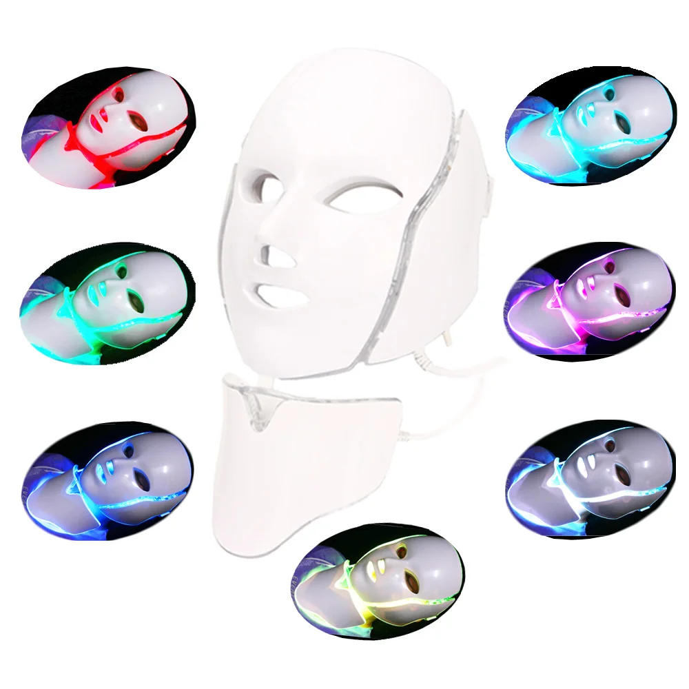  7 Colors LED Mask Led Facial Mask Korean Therapy Tools For Beauty Skin Care Tool Facial Treatment M - 4000118931248