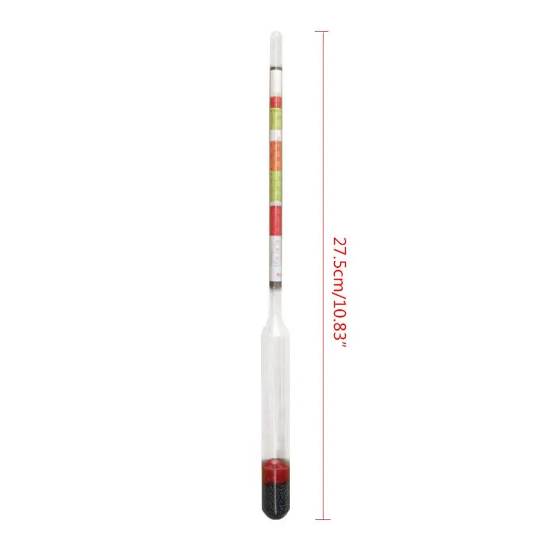 Triple Scale Hydrometer Self Brewed Wine Sugar Meter Alcohol Measuring for Home Brewing Making Beer Wine Mead 2Pcs/Set alcohol meter sugar refractometer