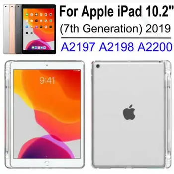 

TPU Case Shockproof Clear Cover with Pencil Holder For iPad 7th 10.2" 2019