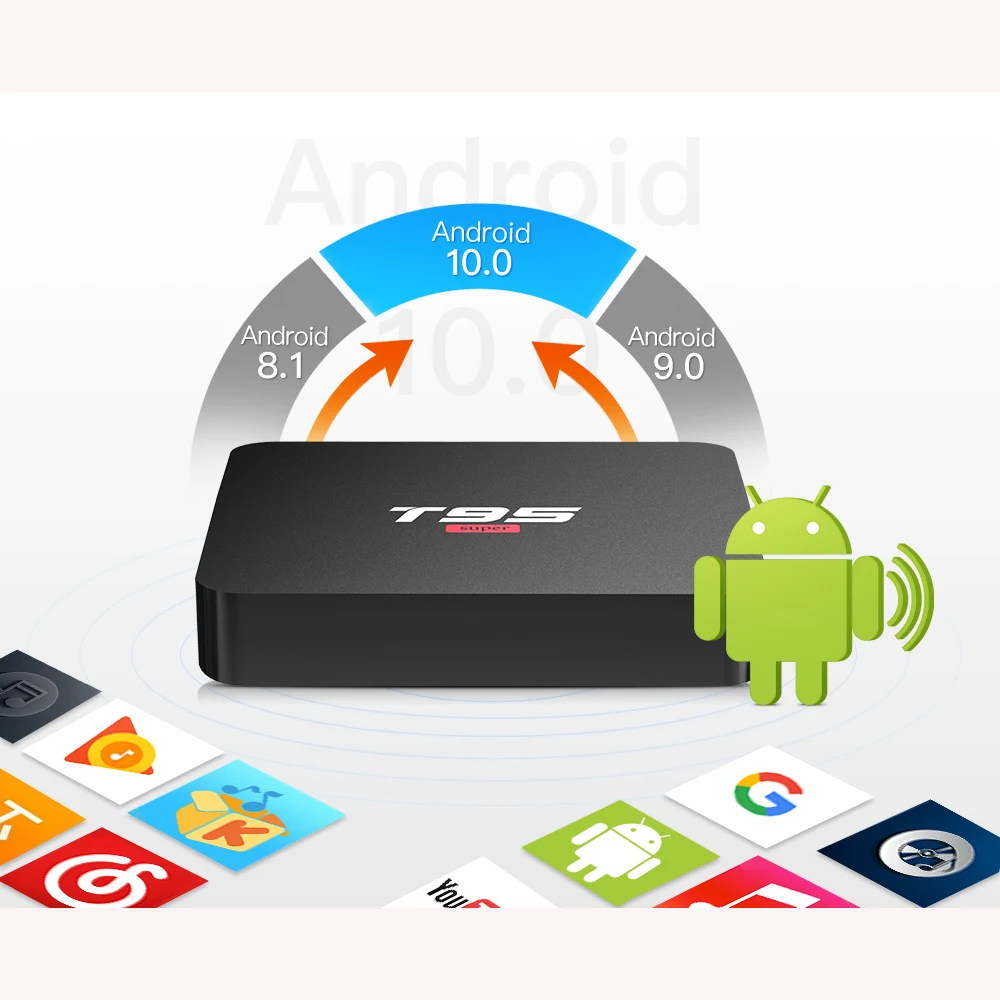 ТВ приставка T95 Super Android 10 0 2 Гб 16 Allwinner H3 четырехъядерный 4G Wifi 4K H.265 1080P Grobal