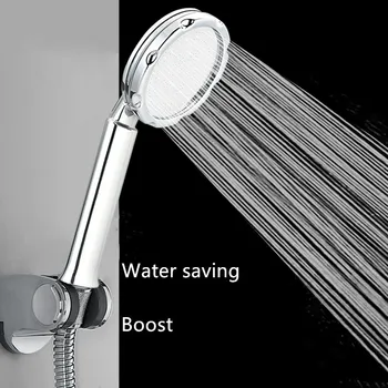 

Handheld Shower Head Pressurized Water-saving ABS Round Adjustable Removable Stainless Plating Steel Plate Spray SPA Bath Head
