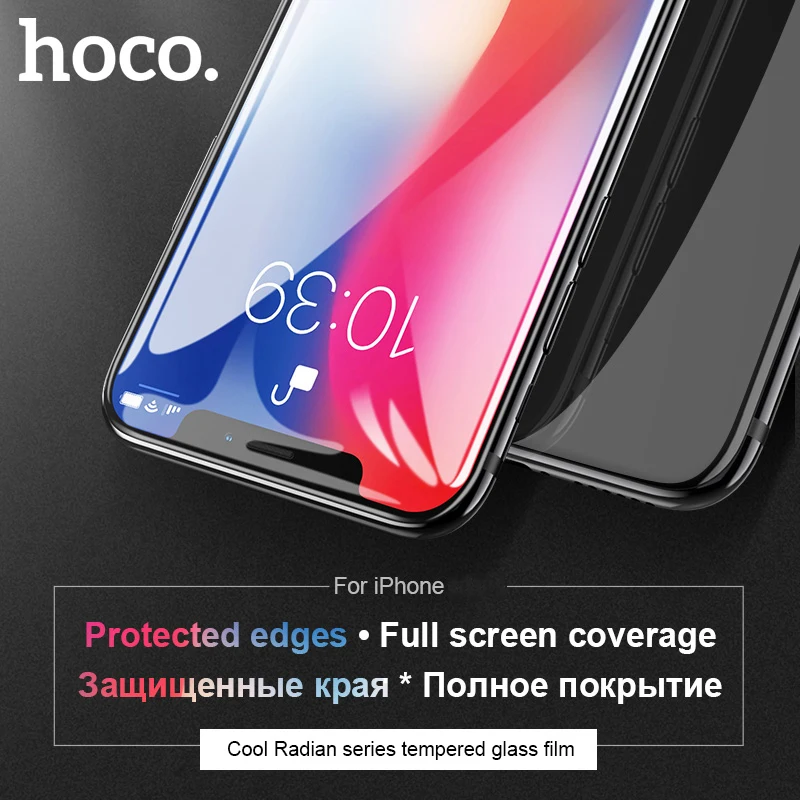 HOCO 0,25 мм Защитное стекло для iPhone X XR 11 Pro Max защита экрана полное покрытие 3D закаленное стекло для iPhone XS Max