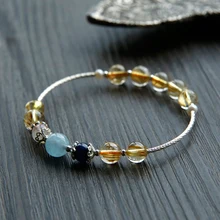 Бразильский Золотой титановый Кристальный браслет из чистого серебра для волос, браслет с кристаллами для бизнес-выступлений, уровень коллекции