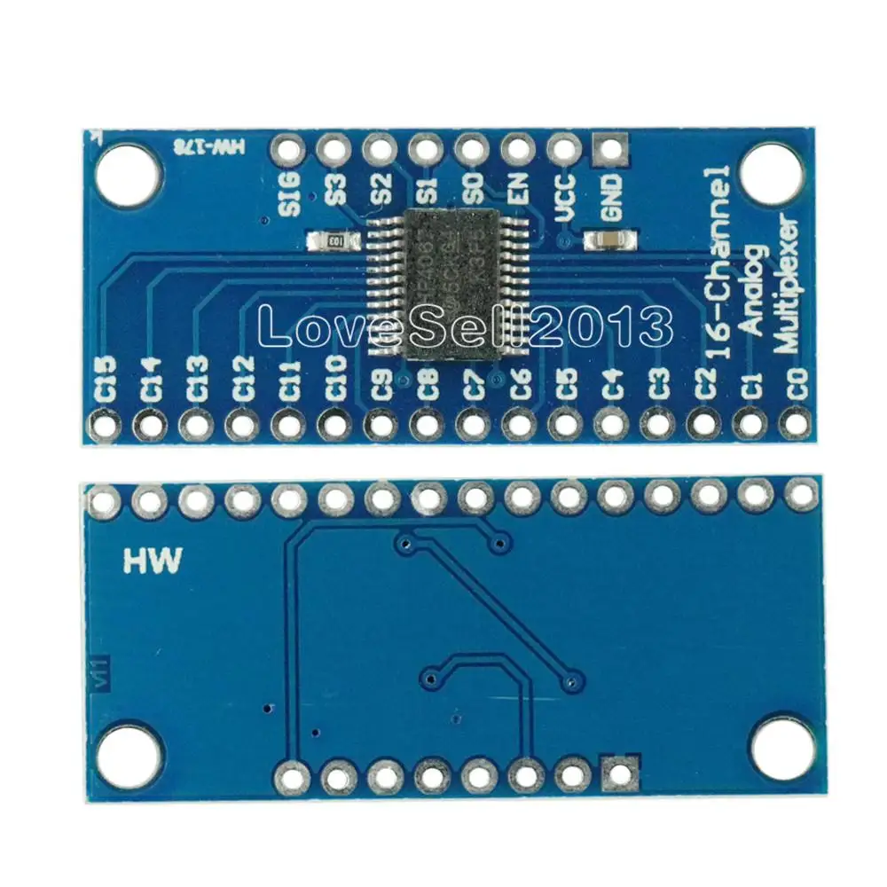 2Pcs CD74HC4067 Analogique Digital MUX Breakout Board 16 CH Module pour Arduino
