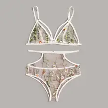 Модный комплект с бюстгальтером, женское сексуальное нижнее белье, комплект нижнего белья с v-образным вырезом и цветочной вышивкой, кружевной комплект нижнего белья с эффектом пуш-ап, комплект из укороченного топа и трусиков A40