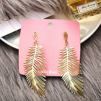 

Yobest 2020 Fashion Bohemian Long Earrings Unique Natural Real Leaf Big Earrings For Women Jewelry Gift oorbellen pendientes